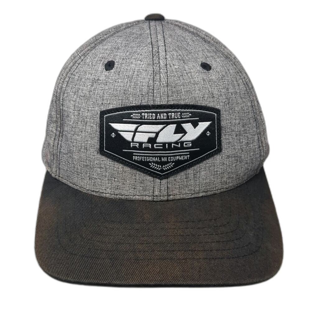 Fly Racing Snapback Hat Gray One Size Motocross Professional MX Equipment Gear
